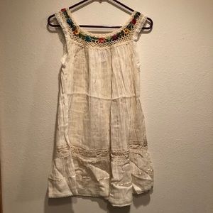 Cotton lace tunic gypsy/hippie one size fits most